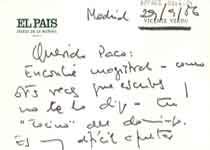 [Carta de Vicente Verdú a Francisco Umbral]