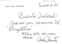 [Carta de José Vela Zanetti a Francisco Umbral]