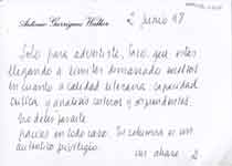 [Carta de Antonio Garrigues Walker a Francisco Umbral]
