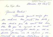 [Carta de Josep Vergés Matas a Francisco Umbral]
