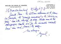 [Carta de Miguel de Oriol e Ybarra a Francisco Umbral]
