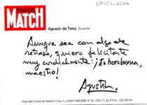 [Carta de Agustín de Tena a Francisco Umbral]