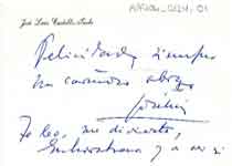 [Carta de José Luis Castillo-Puche a Francisco Umbral]