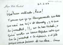 [Carta de Jorge Cela Trulock a Francisco Umbral]
