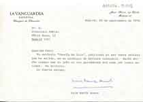 [Carta de Luis María Ansón a Francisco Umbral]