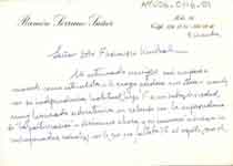 [Carta de Ramón Serrano Suñer a Francisco Umbral]