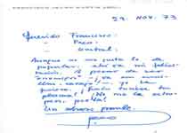 [Carta de Francisco Javier Martín Abril a Francisco Umbral]