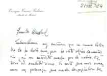 [Carta de Enrique Tierno Galván a Francisco Umbral]