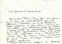 [Carta de Caty Juan a Francisco Umbral]
