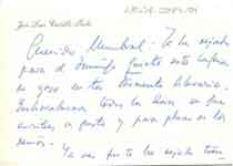 [Carta de José Luis Castillo-Puche a Francisco Umbral]