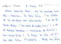 [Carta de Miguel Delibes a Francisco Umbral]