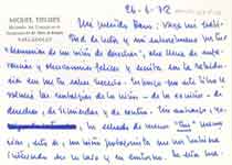 [Carta de Miguel Delibes a Francisco Umbral]