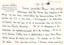 [Carta de Miguel Delibes a Francisco Umbral]