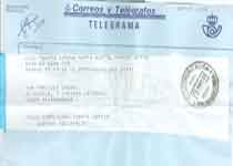 [Telegrama de Gustavo Villapalos Salas a Francisco Umbral]