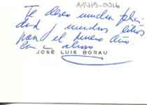 [Tarjeta de visita de José Luis Borau enviada a Francisco Umbral]
