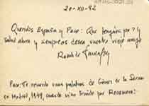 [Carta de Ramón Garciasol a Francisco Umbral y María España]